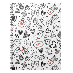 Cute Doodle Love Notebook Journal