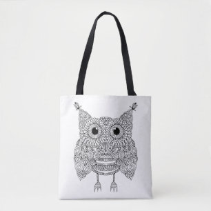 Cute Doodle Owl 2 Tote Bag
