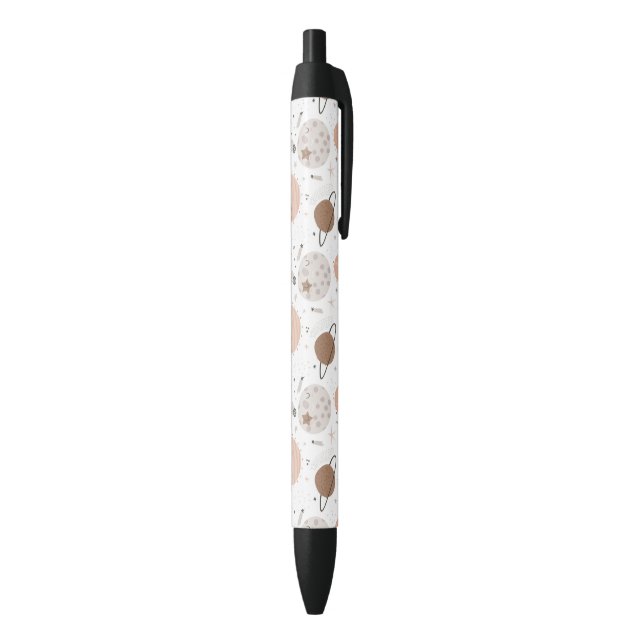 Cute Doodle Planet Pattern Black Ink Pen (Bottom (Vertical))