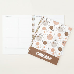 Cute Doodle Planet Pattern Planner
