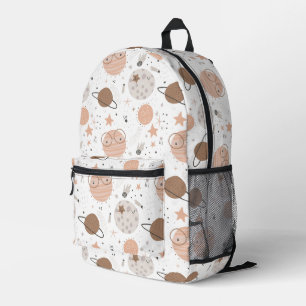 Cute Doodle Planet Pattern Printed Backpack