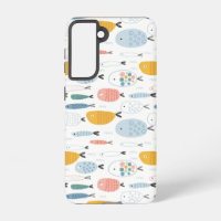 Cute Doodle School of Fish Pattern