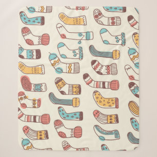 Cute Doodle Socks: Scandinavian Simplicity. Sherpa Blanket