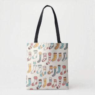 Cute Doodle Socks: Scandinavian Simplicity. Tote Bag