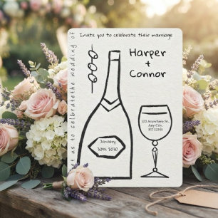 Cute Doodle Wedding Invitation