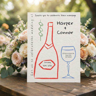 Cute Doodle Wedding Invitation