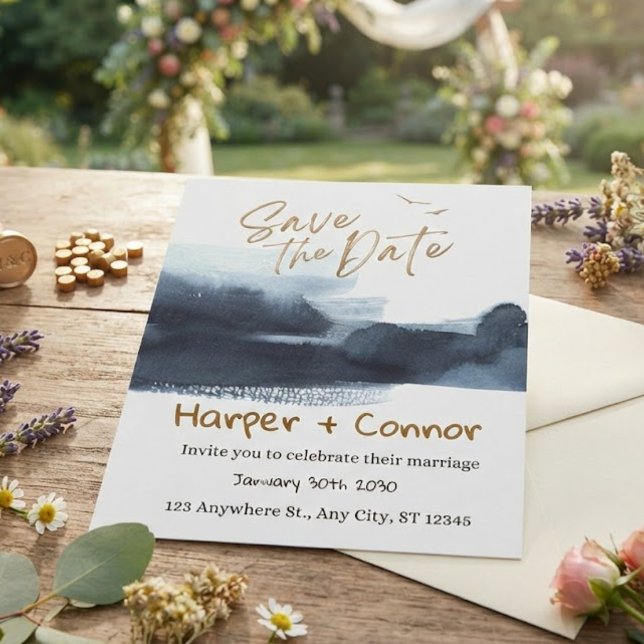 Cute Doodle Wedding Save the Date Invitation (Creator Uploaded)