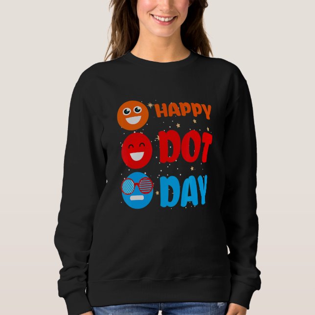 Cute Dot Pattern Smile September National Happy Do Sweatshirt (Front)