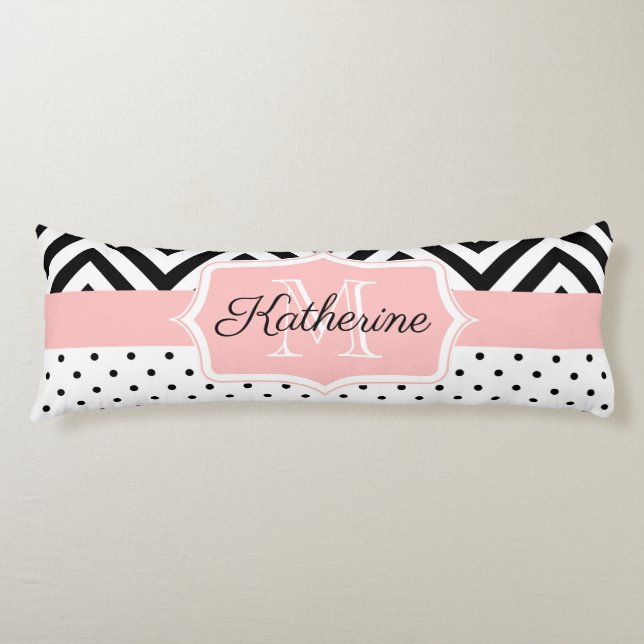 Cute Dots and Chevron Body Cushion (Front)