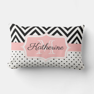 Cute Dots and Chevron Lumbar Cushion