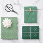 Cute dots fun simple green Christmas holiday Wrapping Paper Sheet<br><div class="desc">Fa la la and ho ho ho! This cute and festive Christmas wrapping paper trio is a fun way to wrap your gifts. The three shades of green is great for mixing and matching. Find coordinating tags,  stickers,  stationery and more in the collection!</div>