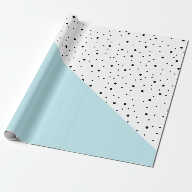 Cute Dots Pattern Wrapping Paper (Unrolled)