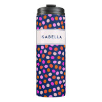 Cute Dots Spots Bright Blue Purple Personalised