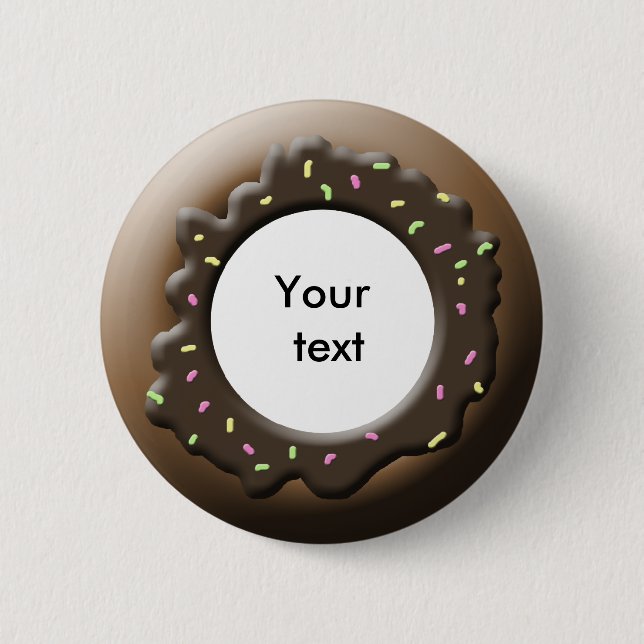 Cute Doughnut 6 Cm Round Badge (Front)