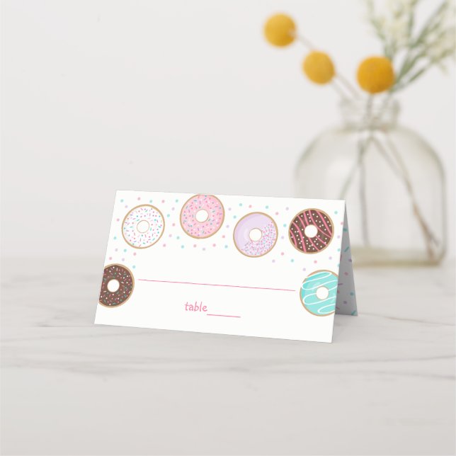 Cute Doughnut Baby Sprinkle Place Card (Front)