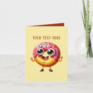 Cute doughnut bakery vendors customisable  card