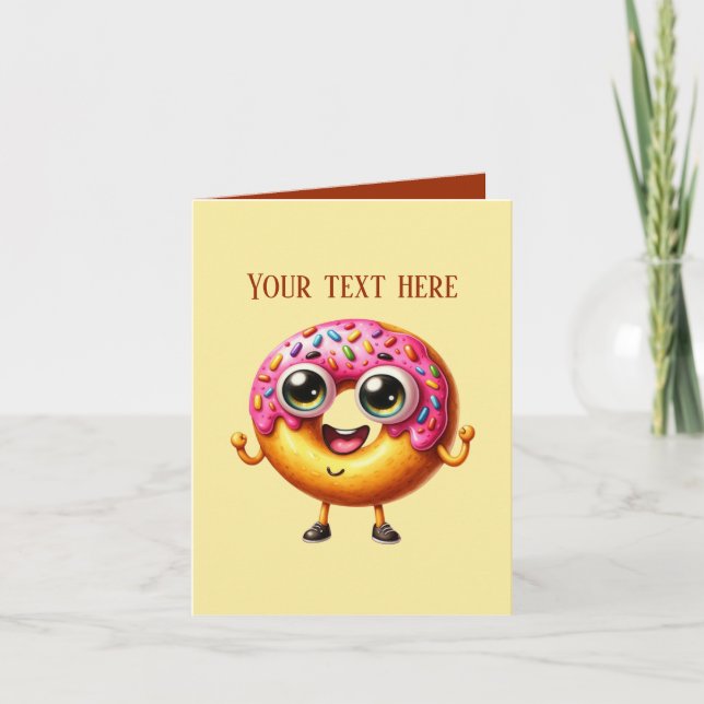 Cute doughnut bakery vendors customisable  card (Front)