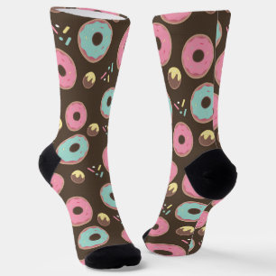 Cute Doughnut Cakepops Sprinkles Pattern Socks
