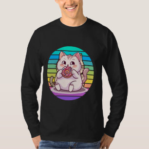 Cute Doughnut Cat Kitten With Sun, Boys, Girls, Ad T-Shirt