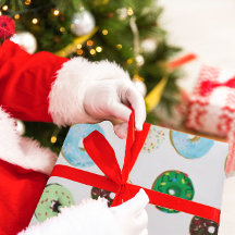 Cute Doughnut Christmas Wrapping Paper