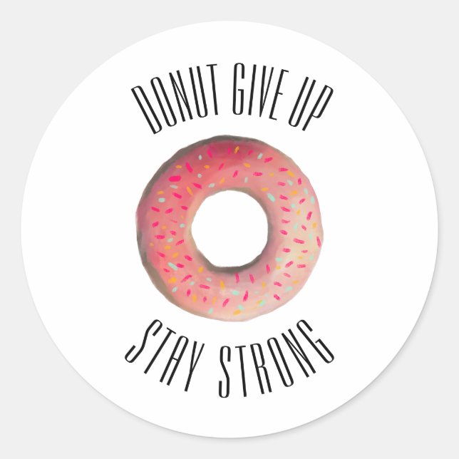 Cute Doughnut Design Classic Round Sticker (Front)