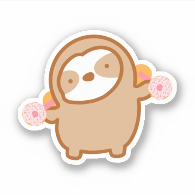 Cute Doughnut Gym Workout Sloth (Front)