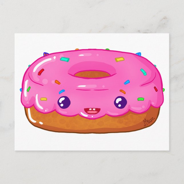 cute doughnut kawaii postcard (Front)
