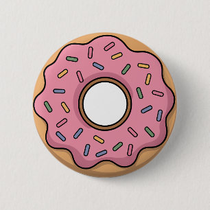 Cute Doughnut Kids 6 Cm Round Badge
