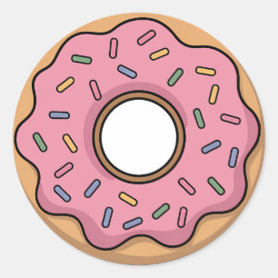 Cute Doughnut Kids Classic Round Sticker