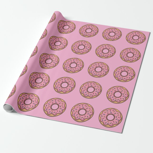 Cute Doughnut | Kids Wrapping Paper (Unrolled)