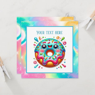 Cute doughnut lovers party invitation