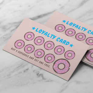 Cute Doughnut Pastry Bakery Loyalty Punch