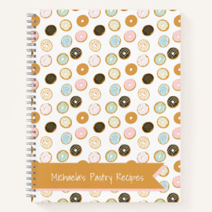 Cute Doughnut Pattern Notebook