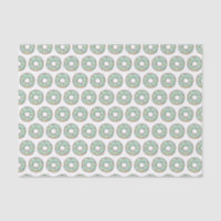 Cute Doughnut Rings Teal Frosting Pattern