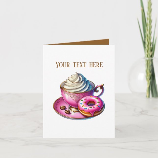 Cute doughnut shop customizable card (Front)