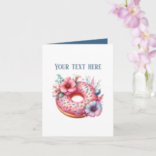 Cute doughnut shop customizable  card