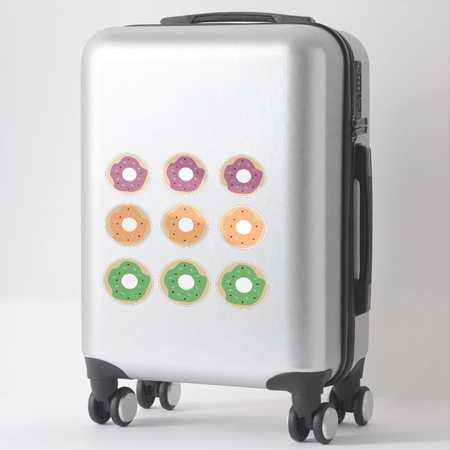 Cute Doughnut Sprinkles Frosting Bakery Sticker (Suitcase)