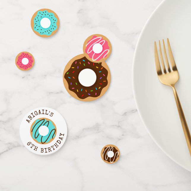 Cute Doughnuts Birthday Party Confetti (Group)