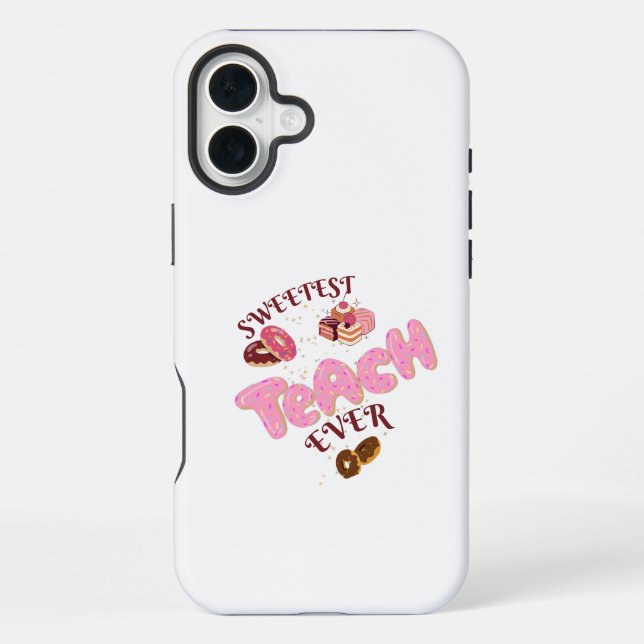 Cute Doughnuts Teacher Phone Case (Back)