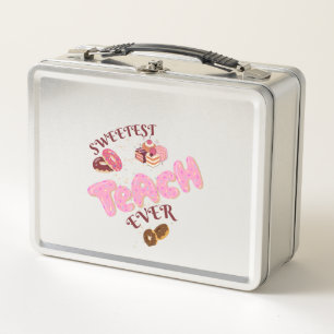 Cute Doughnuts Teacher Phone Case Metal Lunch Box