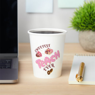 Cute Doughnuts Teacher Phone Case Paper Cups