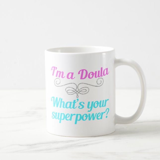 Cute Doula Superhero Coffee Mug (Right)