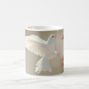 Cute Dove White Pigeon Love & Peace Symbol Bird Coffee Mug