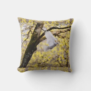 Cute Dove White Pigeon Love & Peace Symbol Bird Cushion