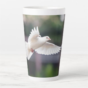 Cute Dove White Pigeon Love & Peace Symbol Bird Latte Mug