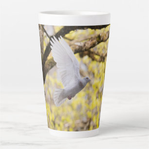 Cute Dove White Pigeon Love & Peace Symbol Bird  Latte Mug