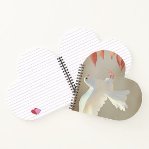 Cute Dove White Pigeon Love & Peace Symbol Bird Notebook
