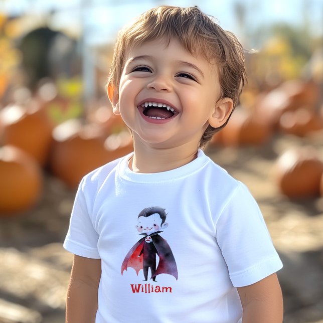 Cute Dracula Halloween birthday party Toddler T-Shirt (Creator Uploaded)