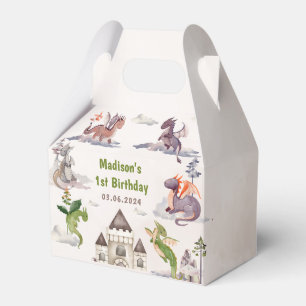 Cute Dragon 1st Birthday Party Favour Box