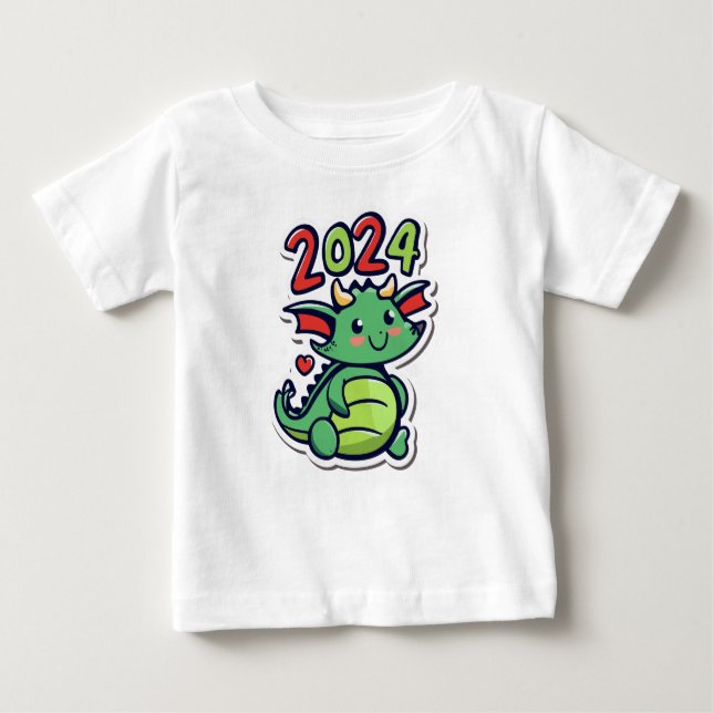 Cute Dragon 2024 Baby T-Shirt (Front)